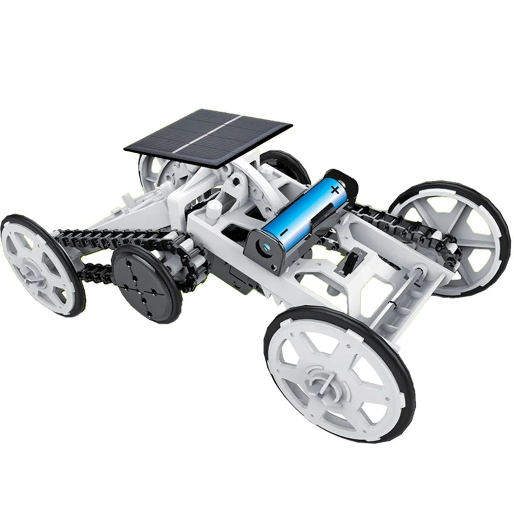 DIY008 Solar Power Climbing Vehicle STEM Educational Toy Building Block Model Vehicle for Kids - White - 3