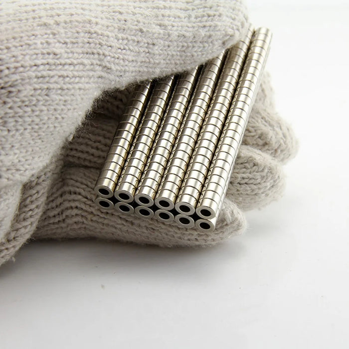100Pcs/Set 6 x 3mm Round Shape Hole NdFeB Magnet for Industrial Equipment and DIY Projects - 2