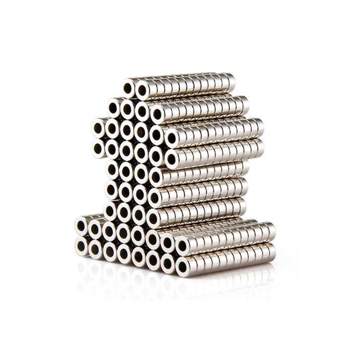 100Pcs/Set 6 x 3mm Round Shape Hole NdFeB Magnet for Industrial Equipment and DIY Projects - 3