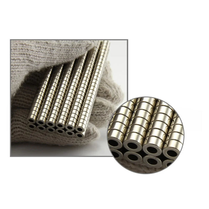 100Pcs/Set 6 x 3mm Round Shape Hole NdFeB Magnet for Industrial Equipment and DIY Projects - 4