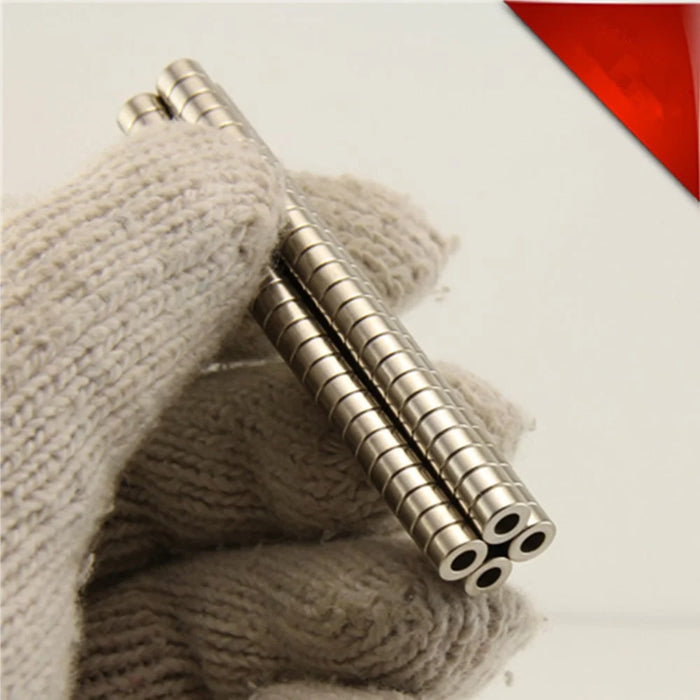 100Pcs/Set 6 x 3mm Round Shape Hole NdFeB Magnet for Industrial Equipment and DIY Projects - 6