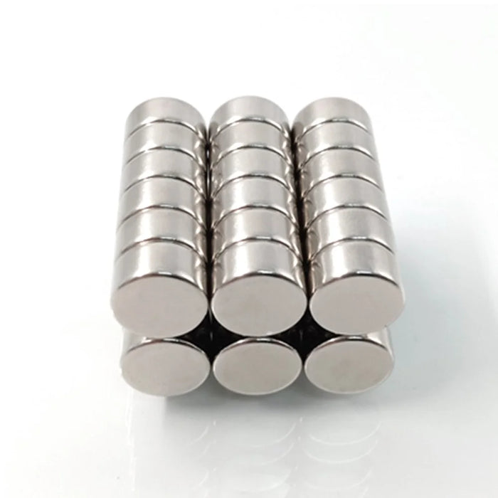100Pcs/Set Strong Round Shape NdFeB Magnet for Industrial Equipment and DIY Toys, Size: 12x5mm - 2