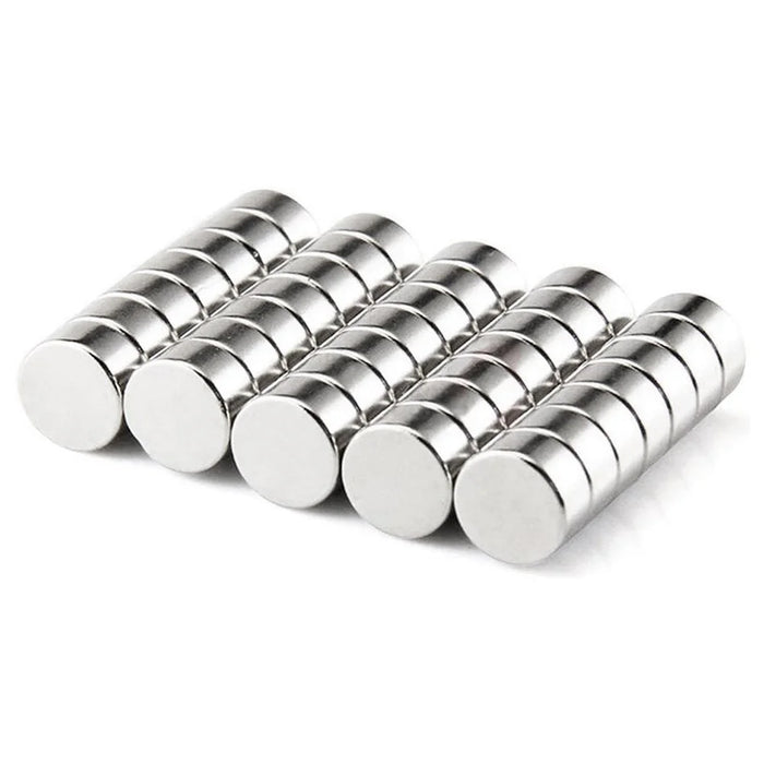 100Pcs/Set Strong Round Shape NdFeB Magnet for Industrial Equipment and DIY Toys, Size: 12x5mm - 5