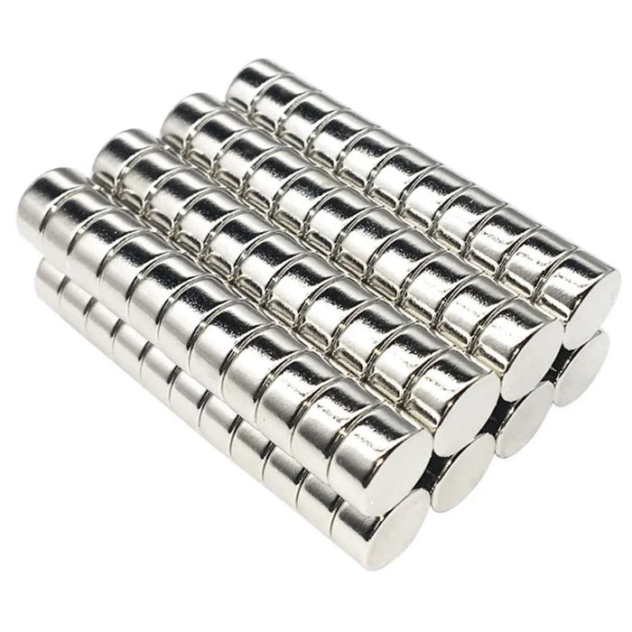 100Pcs/Set Strong Round Shape NdFeB Magnet for Industrial Equipment and DIY Toys, Size: 12x5mm - 6
