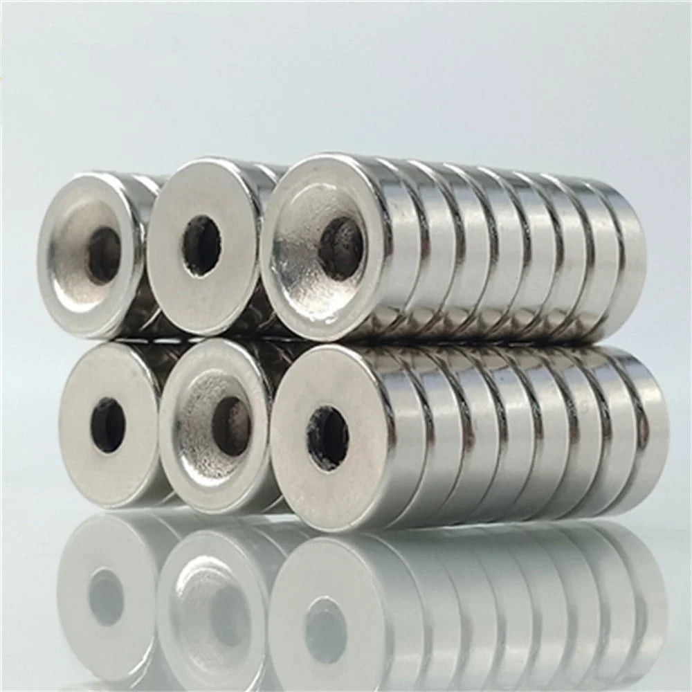 100Pcs/Set 12 x 5mm Powerful Round Shape Hole NdFeB Magnet - 4