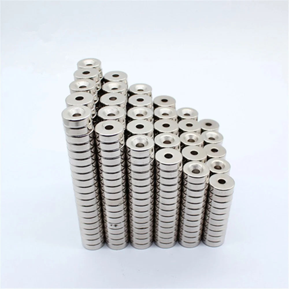 50Pcs/Set 12 x 5mm Round Shape Hole Creative NdFeB Magnet - 7