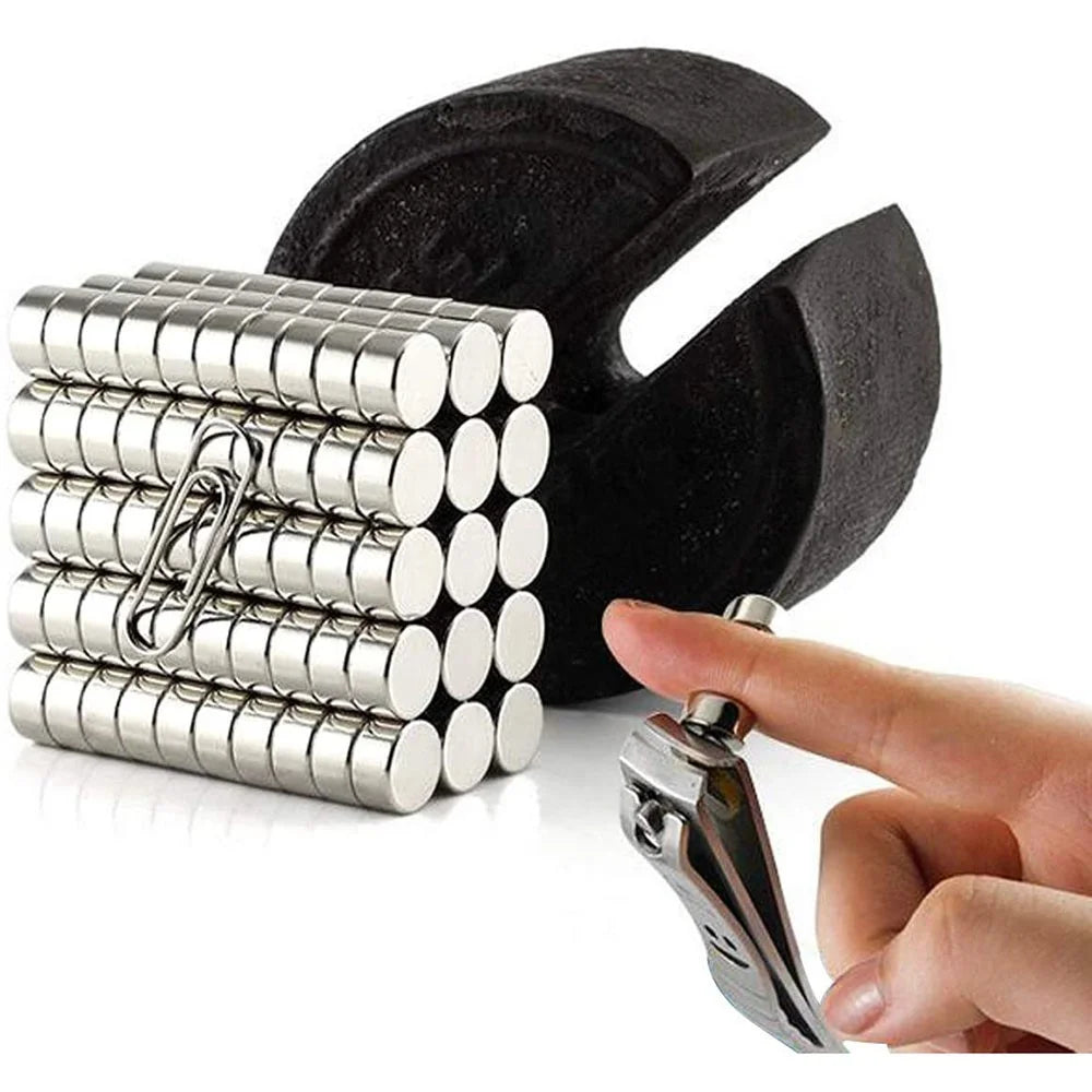 100Pcs/Set Industrial Equipment and DIY Toys Strong Suction Round NdFeB Magnet, Size: 12 x 4mm - 4