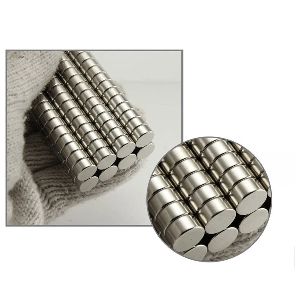 100Pcs/Set Industrial Equipment and DIY Toys Strong Suction Round NdFeB Magnet, Size: 12 x 4mm - 6