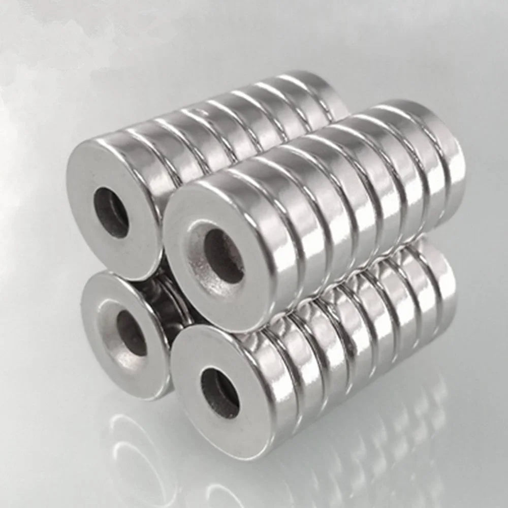 100Pcs/Set 12 x 4mm Industrial Equipment and DIY Projects Powerful Suction Round Shape Hole NdFeB Magnet - 6