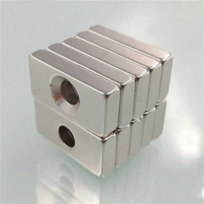 1Pc 30*20*5mm Rectangular Magnet Super Strong NdFeB Magnet with Hole - 3