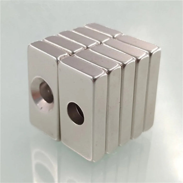 10Pcs/Pack 30*20*5mm Rectangular Magnet Super Strong NdFeB Magnet with Hole - 5