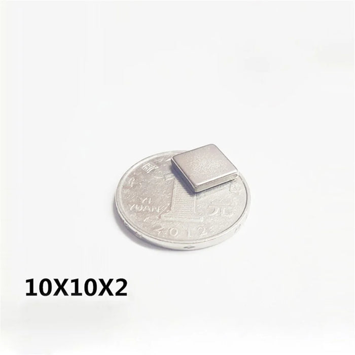 100PCS 10x10x2mm Rectangular Magnet Super Strong Magnetic NdFeB Magnet - 4