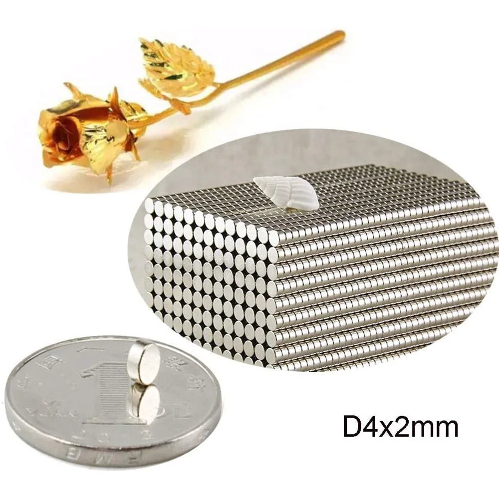 200Pcs/Pack 4*2mm Mini Small Round Magnetic Disc NdFeB Super Strong Powerful Magnets - 2