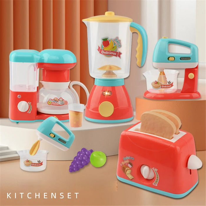 Children Electric Light Music Kitchen Toy Girls Pretend Play Simulation Small Appliances - Blender - 4