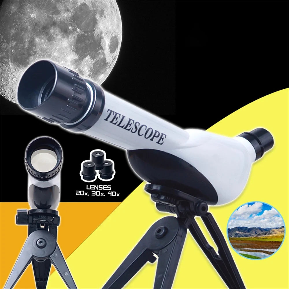 1062 DIY Assemble Children Astronomical Telescope HD Magnifying Glass Student Kids Science Experiment Educational Toy - 2