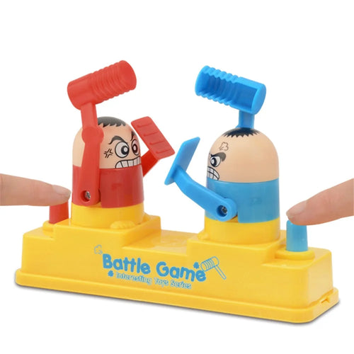 X023-8B Double Battle Board Game Children Desktop Hammer Robot Stress Relief Party Parent-child Interaction Toy - 1