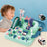 6719 Race Tracks Car Adventure Toys City Rescue Preschool Educational Toy Vehicle Track Playsets - Pink/Green - 5