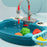 890 Kitchen Sink Toys Set for Kids Automatic Water Cycle System Electric Dishwasher Pretend Toy - Orange - 6