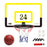 Punch-Free Plastic Basketball Hoop Set Basketball Hanger Mount Game for Kids Children Adults - Yellow - 1