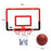 Punch-Free Plastic Basketball Hoop Set Basketball Hanger Mount Game for Kids Children Adults - Yellow - 2