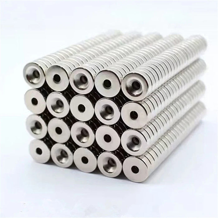 50PCS/Set 8mmx3mm NdFeB Strong Rare Earth Magnets Powerful Magnetics Round Base with Center Hole - 7