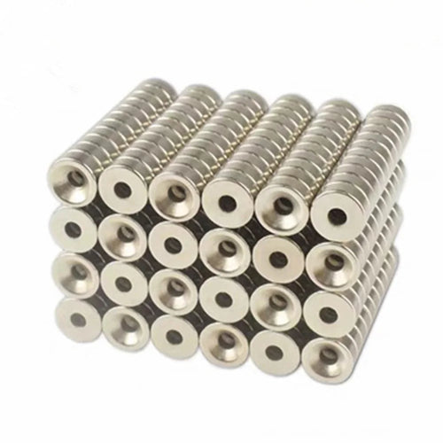 100PCS/Set 8mmx3mm Round Magnets Heavy Duty Powerful NdFeB Hole Magnets for Fridge, Crafts, Office, Tool Storage - 1