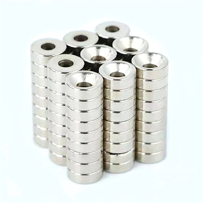 100PCS/Set 8mmx3mm Round Magnets Heavy Duty Powerful NdFeB Hole Magnets for Fridge, Crafts, Office, Tool Storage - 4
