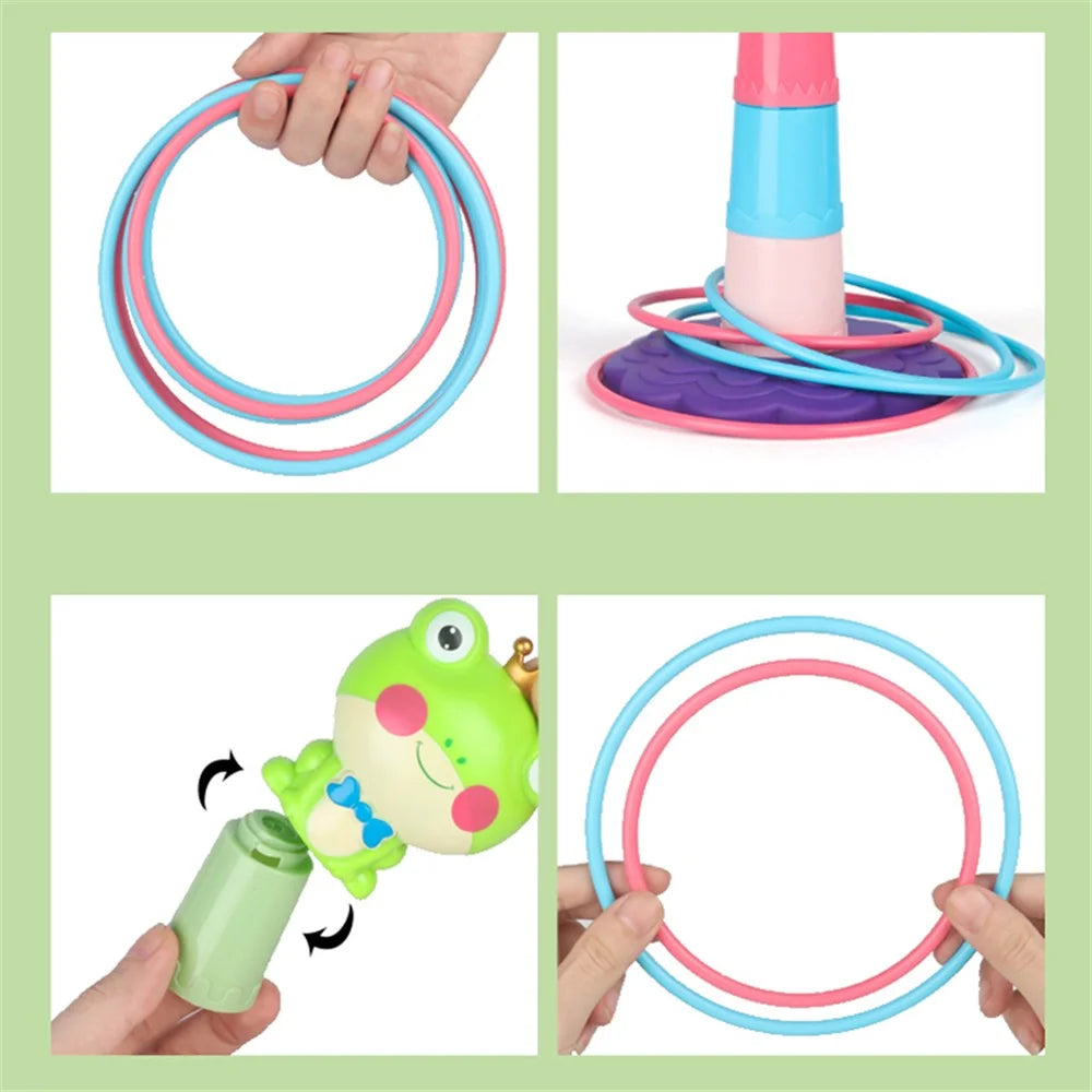 3613/3614 Ring Toss Game Toys for Children Adults Outdoor Indoor Games Combo Set Decompression Educational Tabletop Toys - Sika Deer - 6