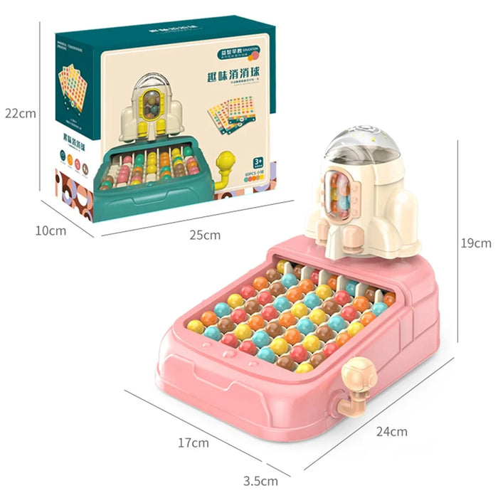 619-15 Rocket Rainbow Matching Board Game Attention Training Tabletop Educational Toys for Children - Pink - 7
