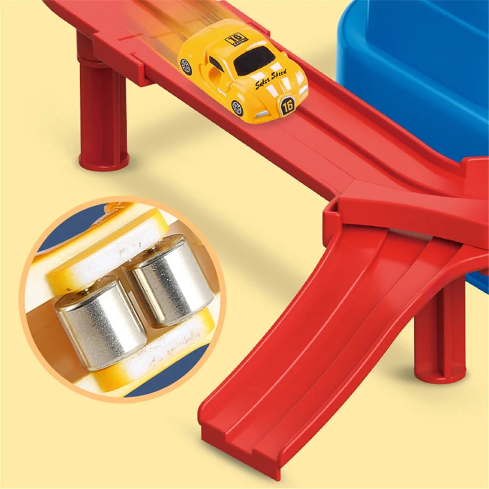 6730 Racing Rail Car Model Racing Educational Toys Children Track Car Sliding Adventure Game Interactive Toy - 5