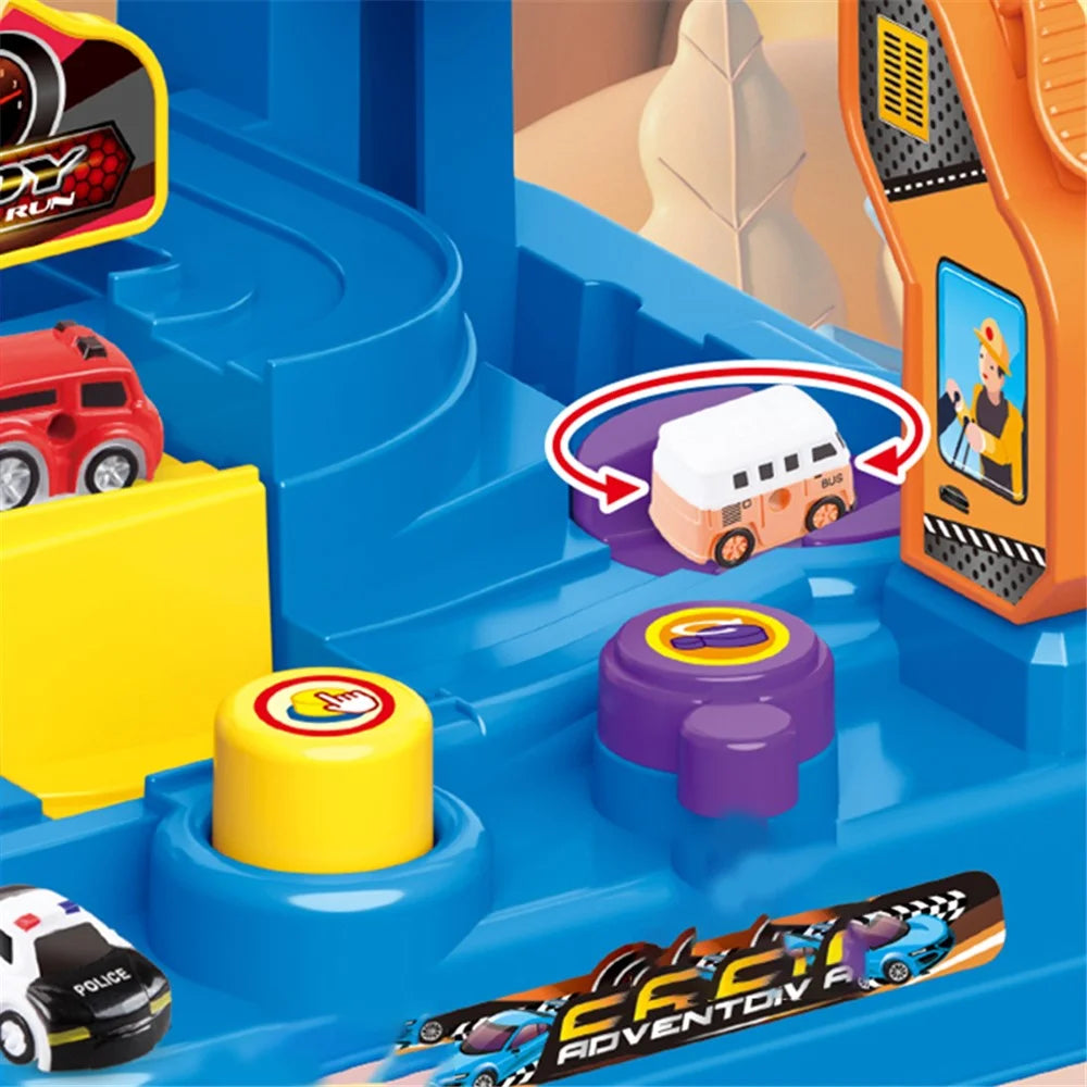 6730 Racing Rail Car Model Racing Educational Toys Children Track Car Sliding Adventure Game Interactive Toy - 7