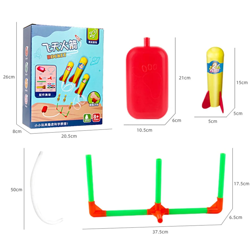 2150 Children Pedal Aerodynamic Rocket Launcher Toy Outdoor Sports EVA Foam Soft Darts Competitive Toy - 6