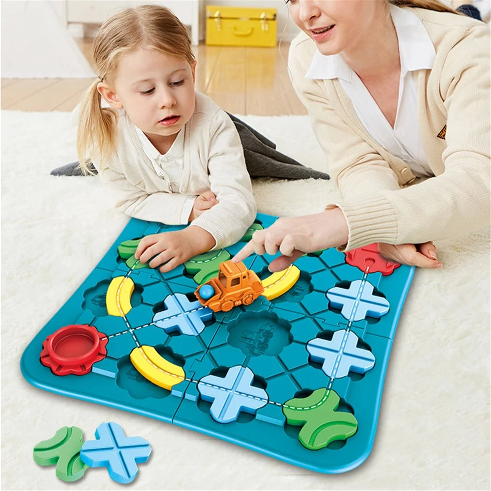11871 Road Building Maze Car Track Toy Race Car Rail Children Maze Logic Training Educational Game Toy - 4