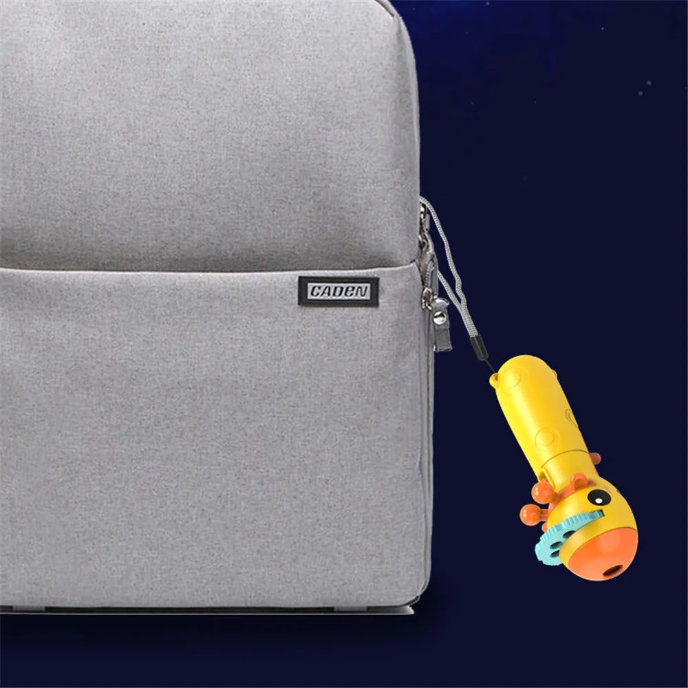 6690-1 Children Cartoon Lighting Electric Projector Educational Toys Portable Flashlight Projector Toy - Yellow - 5