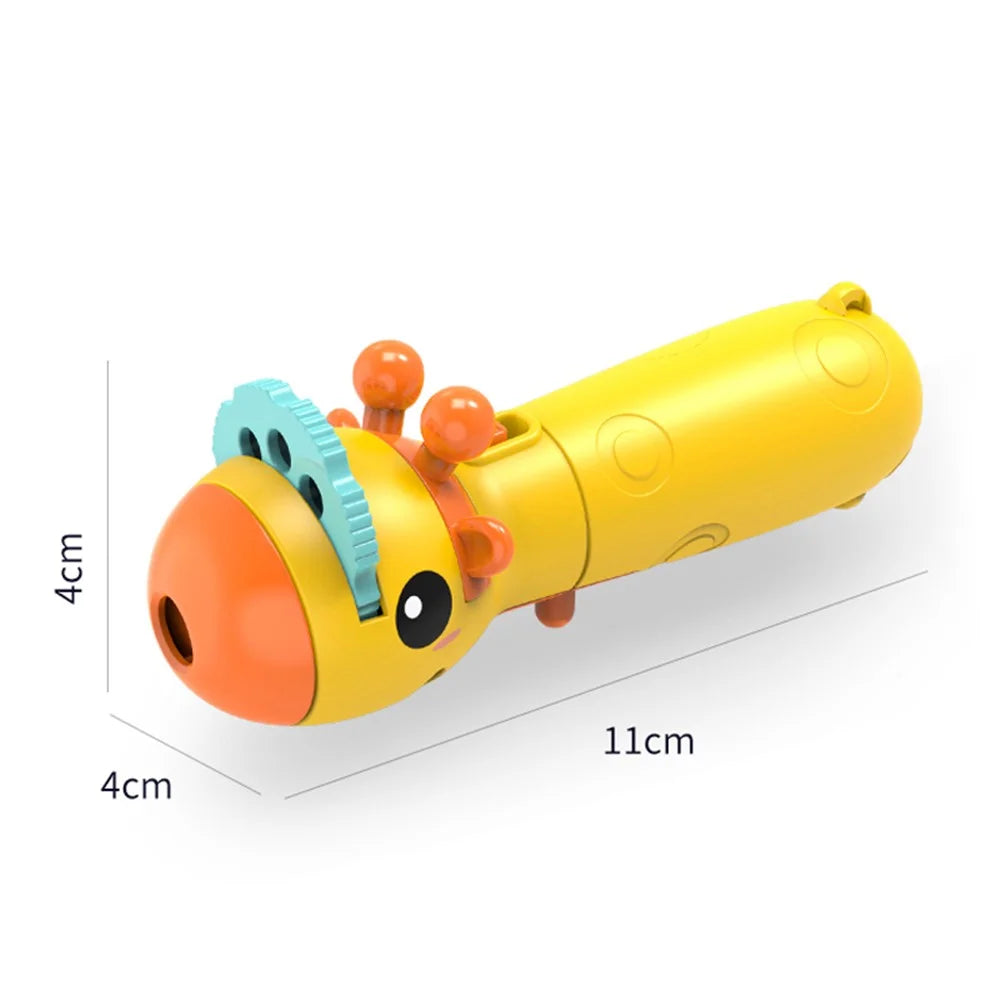 6690-1 Children Cartoon Lighting Electric Projector Educational Toys Portable Flashlight Projector Toy - Yellow - 7