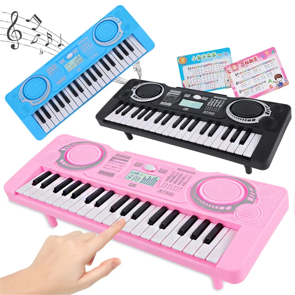 0815 37 Keys Electronic Piano Keyboard Battery Powered Musical Instrument Kids Gift - Pink - 4