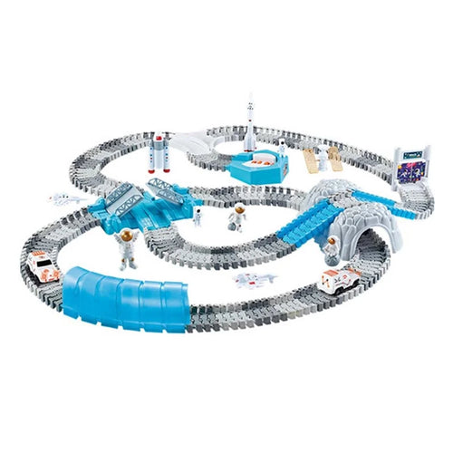 YLF778 240Pcs Construction Toys Space Toys Race Track Building Track Toys for Kids Ages 3 and Up - 1