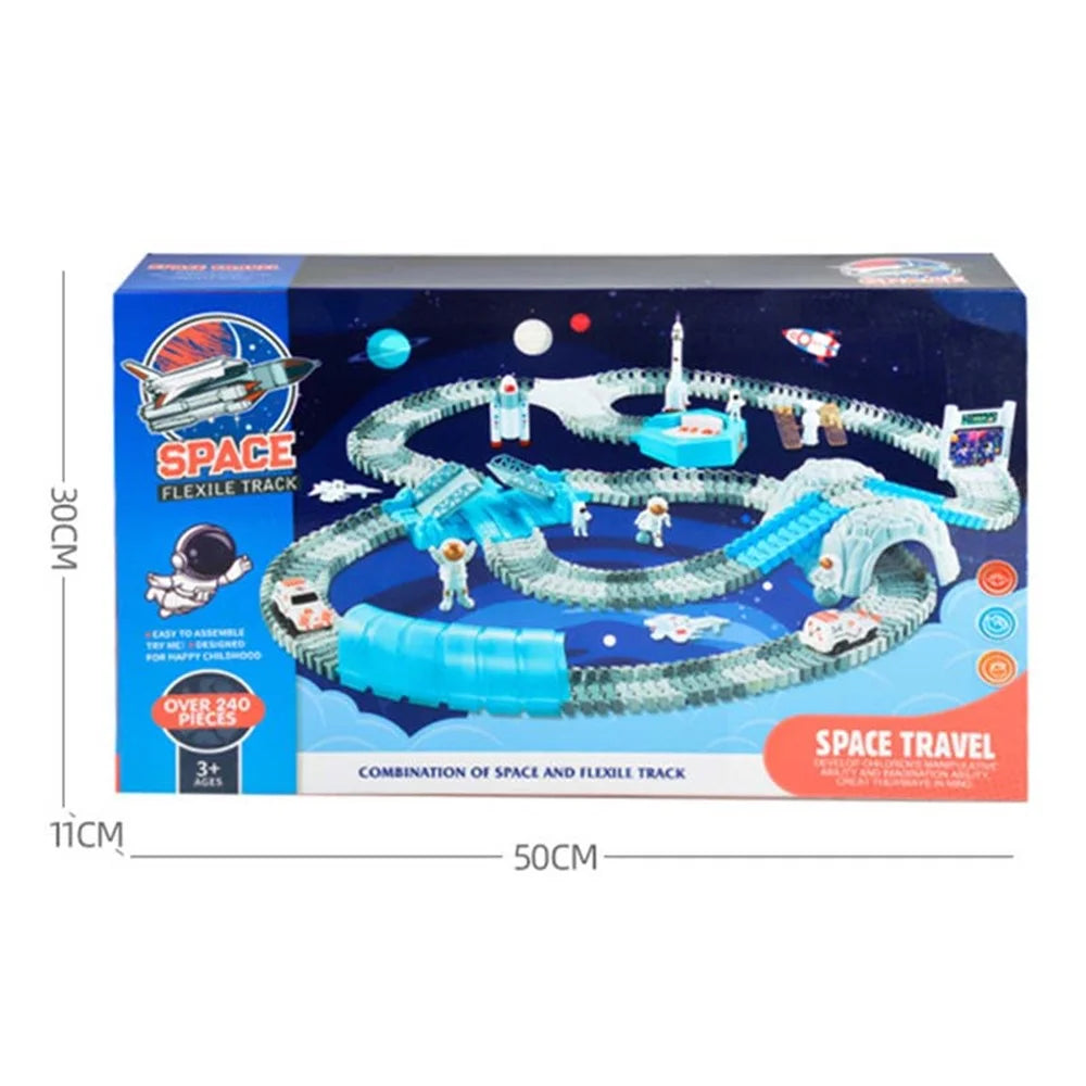 YLF778 240Pcs Construction Toys Space Toys Race Track Building Track Toys for Kids Ages 3 and Up - 7