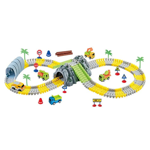 YLF748 144Pcs Construction Toys Race Tracks Toy Engineering Road Games Toddler Toys for Kids Ages 3 and Up - 1