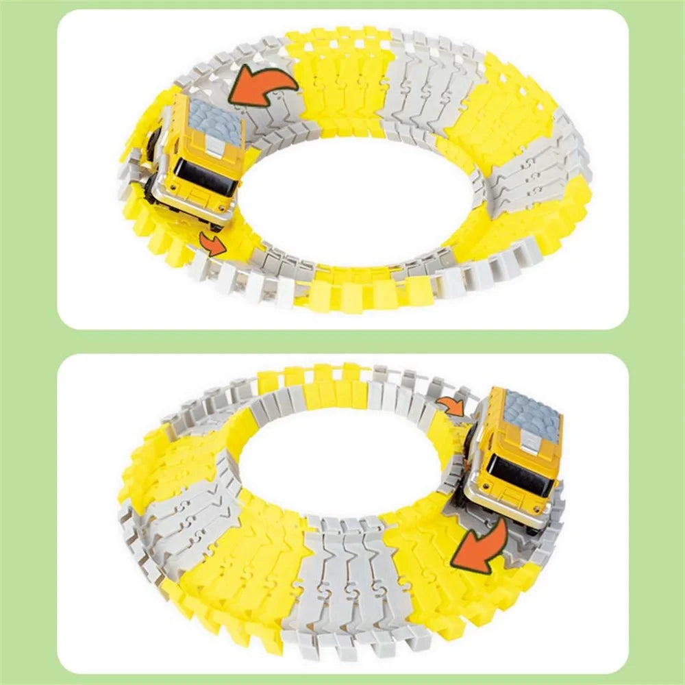 YLF748 144Pcs Construction Toys Race Tracks Toy Engineering Road Games Toddler Toys for Kids Ages 3 and Up - 5