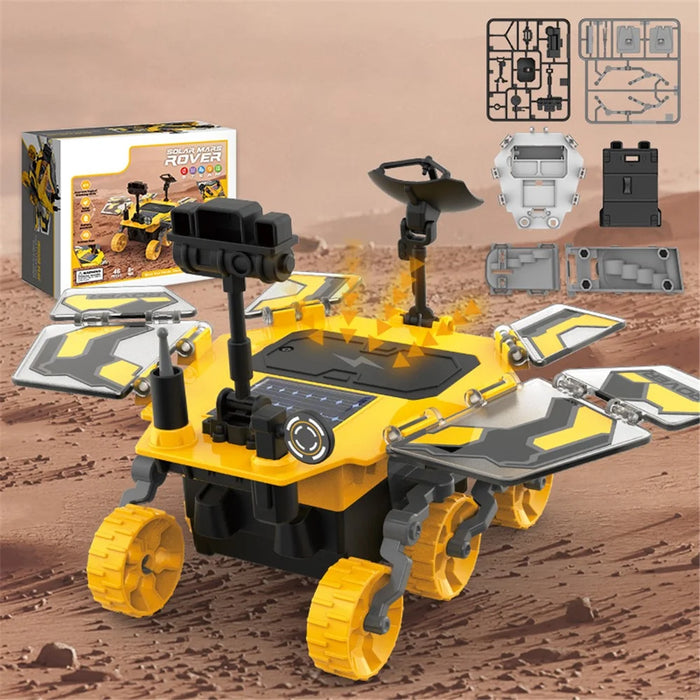 HXC0101 DIY Solar Powered Mars Rover Student Assembly STEM Kit Electric Explore Vehicle Model Science Experiment Educational Toy - Blue - 2