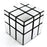 Irregular 3x3x3 Brushed Mirror Magic Cube Puzzle 57mm - Silver Color - 1
