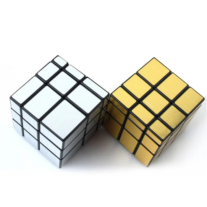 Irregular 3x3x3 Brushed Mirror Magic Cube Puzzle 57mm - Silver Color - 2