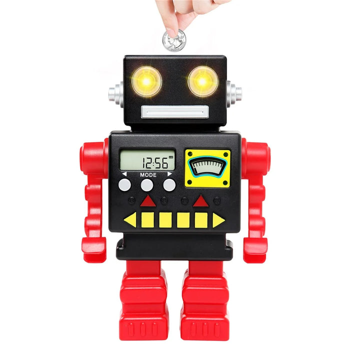 Cartoon Automatic Coin Counting Piggy Bank Robot for Kids Interactive Money Box (USD Version) - 2