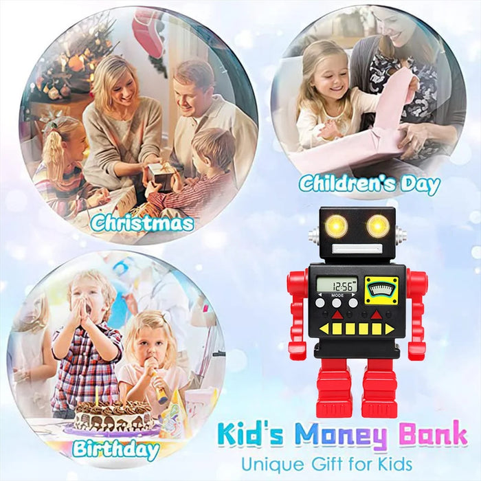 Cartoon Automatic Coin Counting Piggy Bank Robot for Kids Interactive Money Box (USD Version) - 6