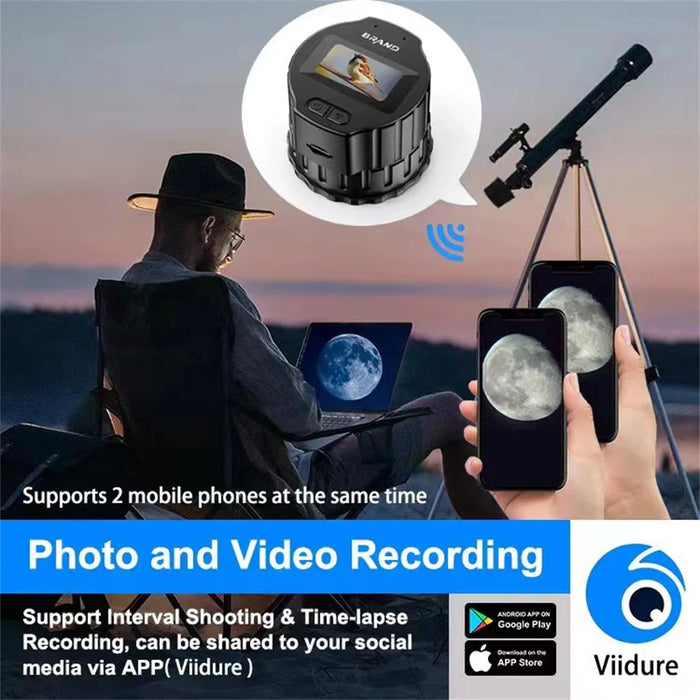 V13 WiFi Electronic Eyepiece 1.5 Inch HD Screen For Birdwatching Astronomy Telescope Universal Eyepiece - Black - 2
