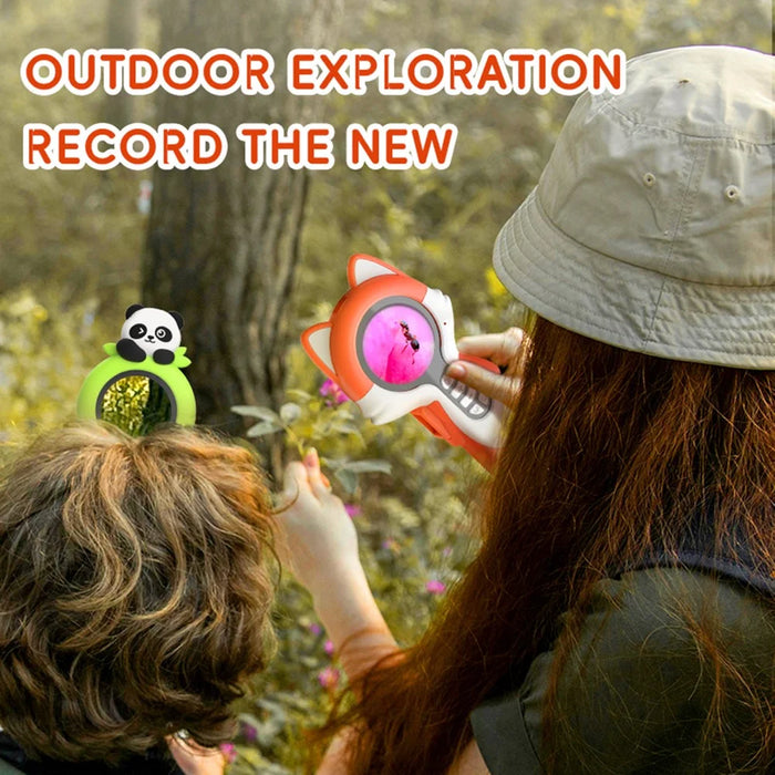 F10 Handheld Microscope for Kids Outdoor Waterproof Photo Video Recording Mini Camera - Green - 3