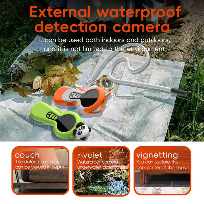 F10 Handheld Microscope for Kids Outdoor Waterproof Photo Video Recording Mini Camera - Green - 4