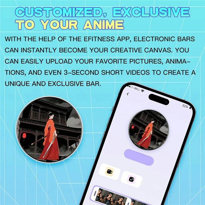 Bluetooth-Compatible Electronic Badge Dynamic Anime Pins with Touchscreen for Cosplay / Convention / Fandom - White - 4