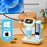 CM5 2 inch Screen Electronic Microscope 1000X HD Digital Microscope Height Adjustable with Alarm Clock and Photo Function - Sky Blue - 5